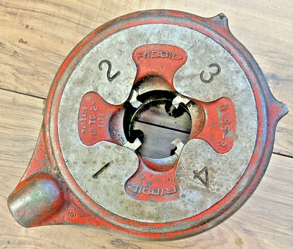 RIDGID 65-R PIPE THREADER RECEDING DIE HEAD 1"-2" W/ HANDLE