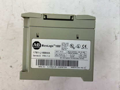 ALLEN BRADLEY 1761-L16BWA SER E FRN 1.0 MICROLOGIX 1000 CONTROLLER