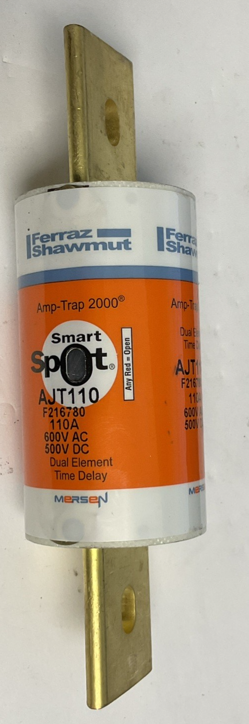 FERRAZ SHAWMUT AJT110 FUSE 600VAC 500VDC AMP-TRAP 2000 CLASS J 110A