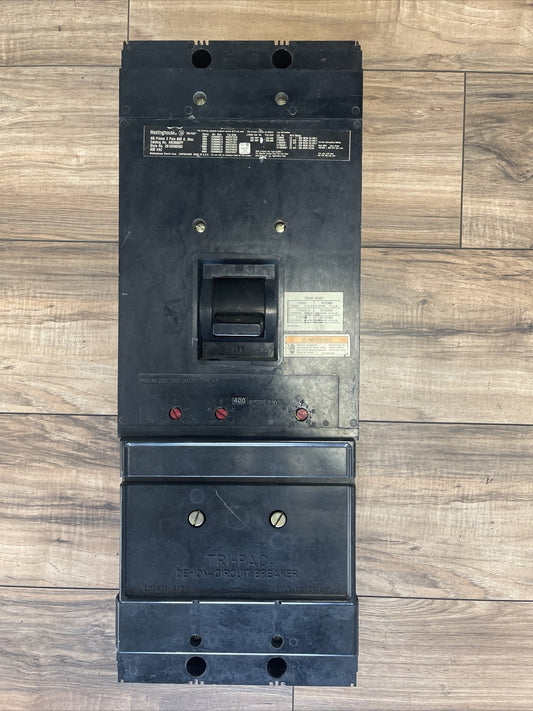 WESTINGHOUSE NB3800PF 600VAC 800A 3P 2610D80G02 MAGNETIC TRIP ADJUSTMENT 400A
