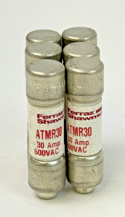 FERRAZ SHAWMUT - *BOX OF 6* - ATMR30 - AMP-TRAP FUSES - 600 VAC/ 30 A