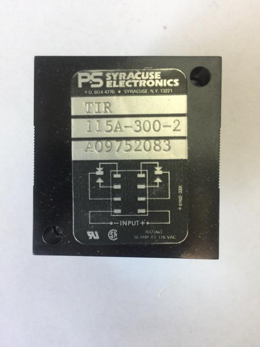 SYRACUSE ELECTRONICS TIR115A300-2 RELAY 10A 115VAC COIL 120VAC