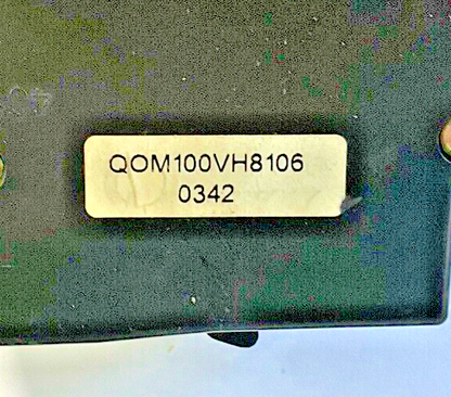 SQUARE D QOM100VH8106 CIRCUIT BREAKER 100A 120/240VAC