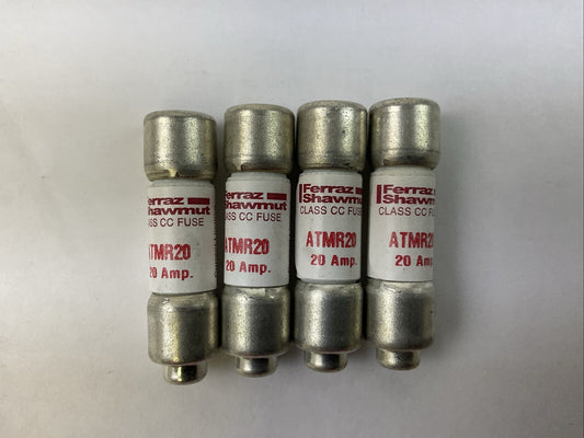 FERRAZ SHAWMUT ATMR20 CLASS CC FUSE 20AMP 600V (LOT OF 4)