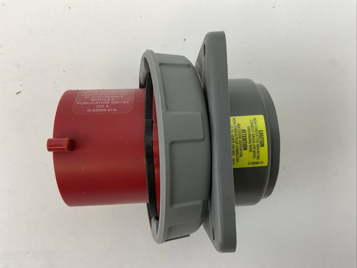 HUBBELL HBL530B7W FLANGED INLET WATERTIGHT PIN & SLEEVE 30A 277/480VAC 3 PHASE