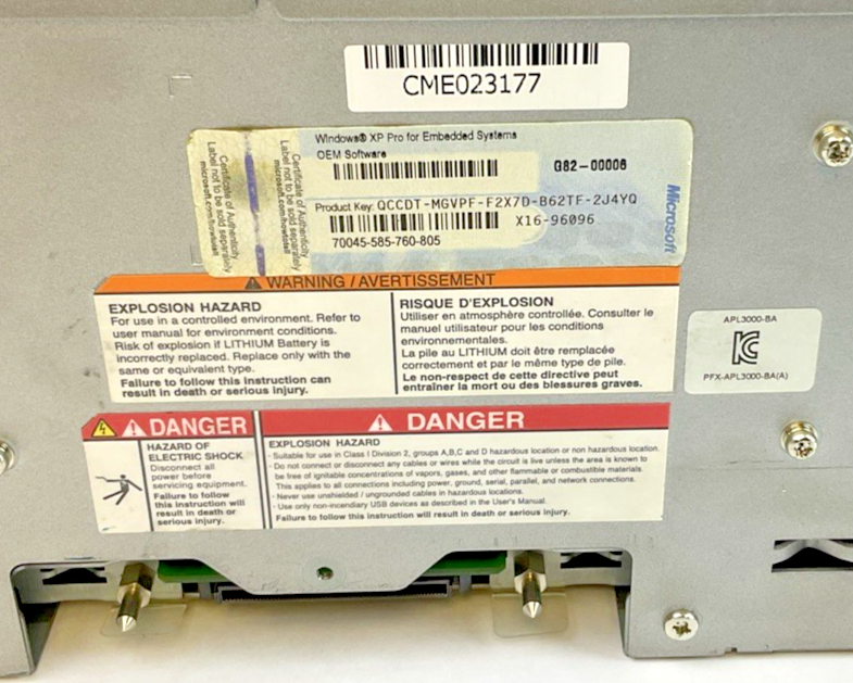 PROFACE 358302-01 INDUSTRIAL PROCESSOR UNIT / INDUSTRIAL PC APL3000-BA-CD2G-4P
