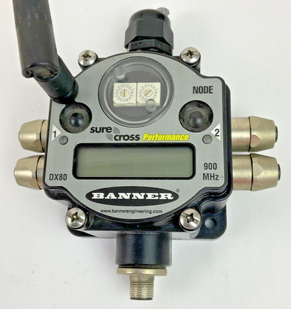 BANNER DX80N9X6S-P8 SURE CROSS PERFORMANCE 900MHZ NODE WITH ANTENNA
