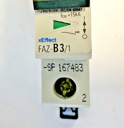 EATON FAZ-B3/1 CIRCUIT BREAKER 277V 48VDC CAT.A 1POLE***LOTOF5***