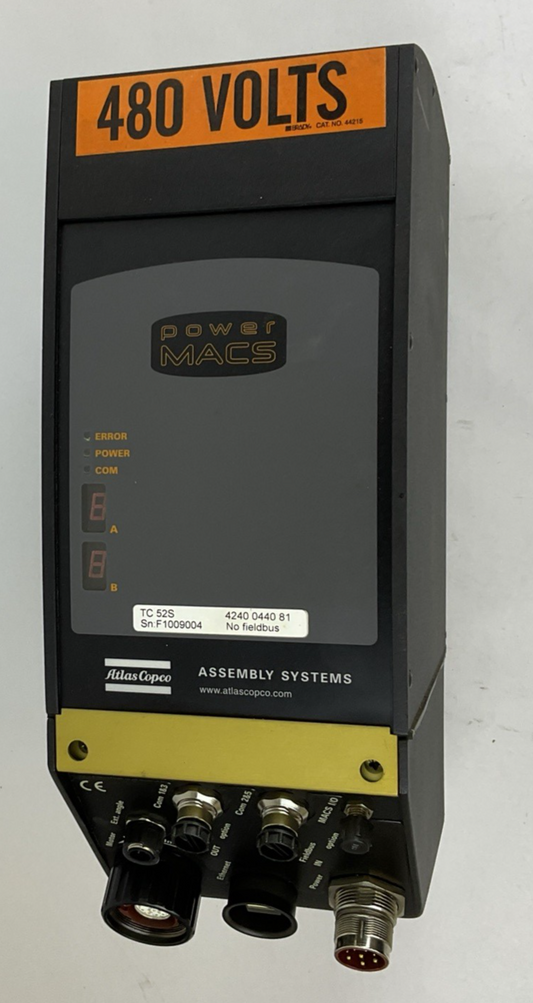 ATLAS COPCO TC52S- N ASSEMBLY SYSTEMS CONTROLLER 480V 20A 3PH 5A 50-60HZ