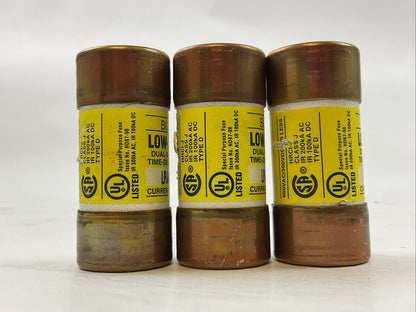 BUSS LPJ-40SP LOW-PEAK FUSE 40AMP 600VAC 300VDC (LOT OF 3)