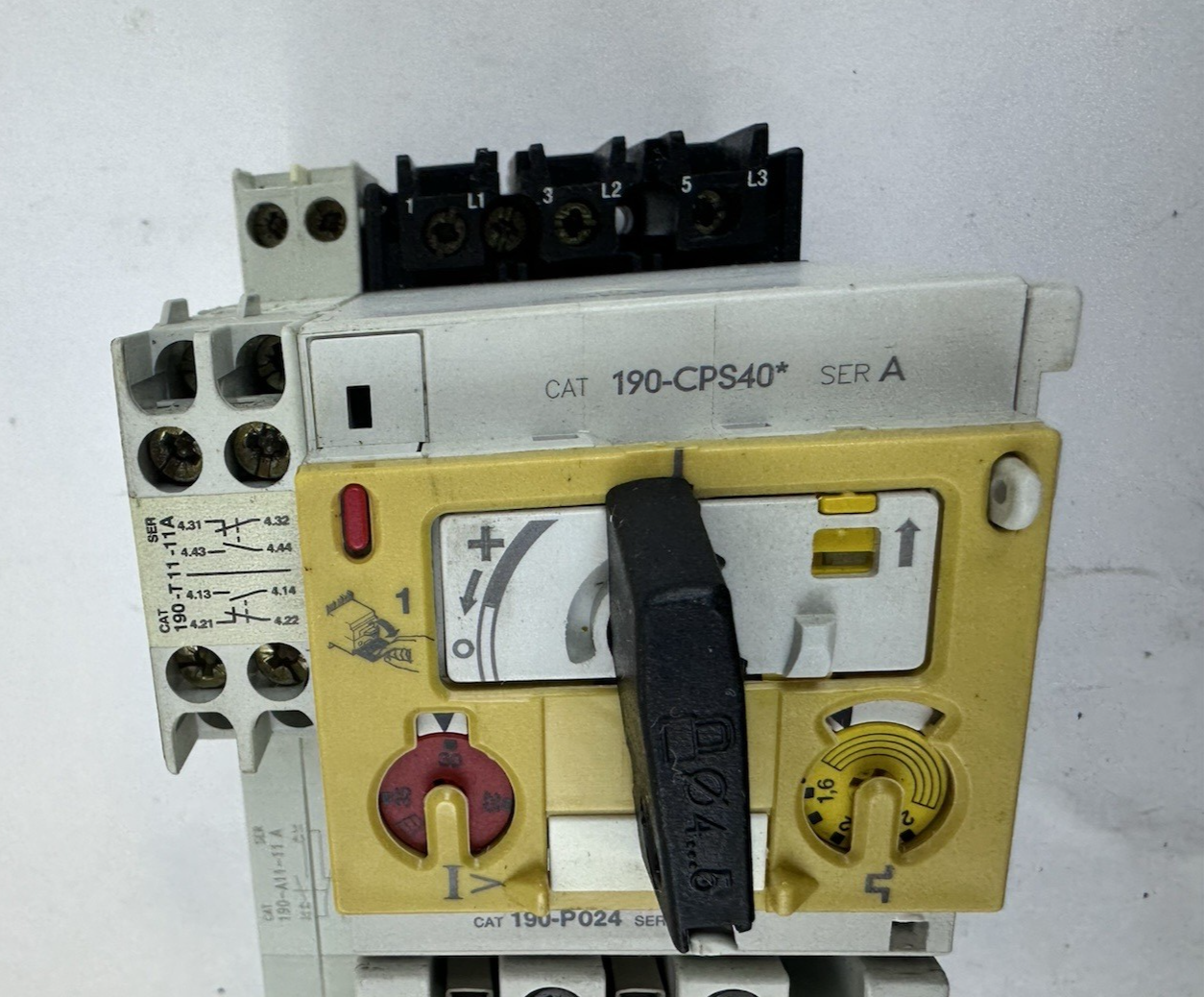 ALLEN BRADLEY 190-CPS40 SERIES A STARTER SYSTEM W/ 190-P024 TRIP 190-A40 120V