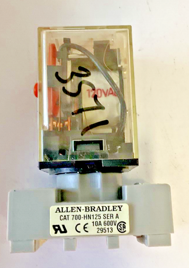 OMRON MK2PN-S RELAY 10A   W/ALLEN BRADLEY 700-HN125 BASE SER.A 10A** LOTOF2**