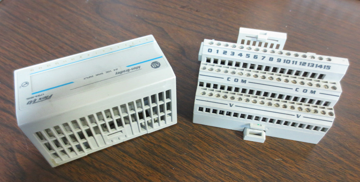 ALLEN-BRADLEY 1794-IB16 Ser. A FLEX I/O / 24VDC  SINK INPUT / w/ 1794-TB3