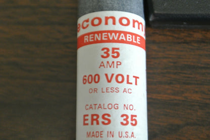 BOX of 10 ECONOMY / FEDERAL PACIFIC ELECTRIC ERS35 FUSE 35A / 600V / NEW SURPLUS