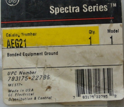 GE AEG21 - SPECTRA SERIES - BONDED EQUIPMENT GROUND - NEW SURPLUS