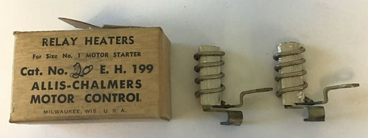 ALLIS-CHALMERS 20 E.H.199 RELAY HEATER ***LOTOF2***