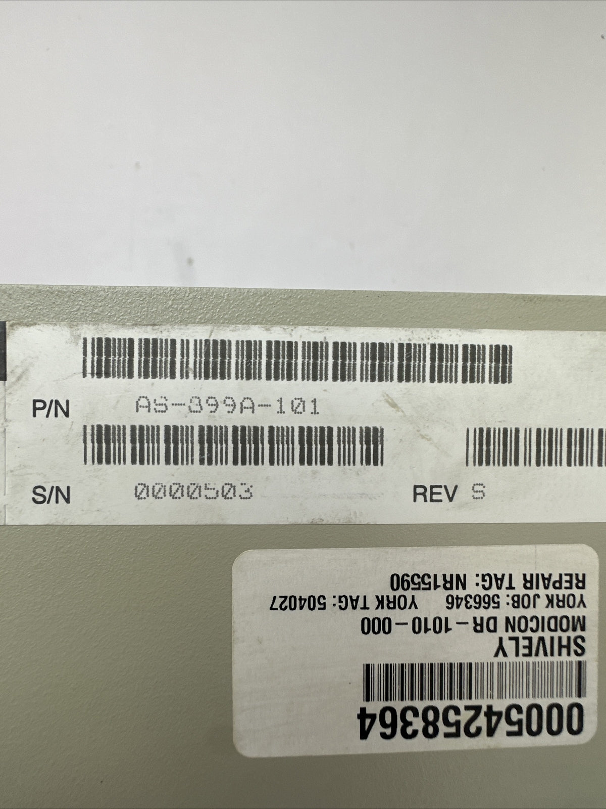 MODICON DR-1010-000 REV B CYBERLINE 1000A SERVO DRIVE AS-399A-101 REV S