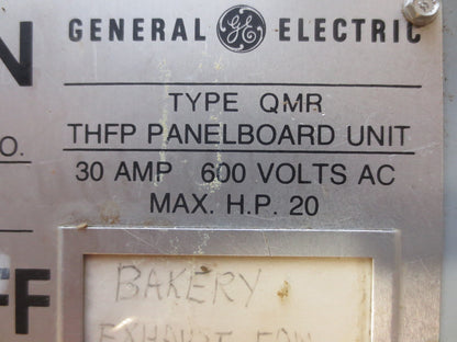 GENERAL ELECTRIC THFP361L TWIN PANELBOARD SWITCH - 30A, 600VAC, 3-POLE