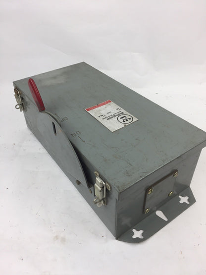 WESTINGHOUSE RHFN261 TYPE 3R RAINPROOF 30 AMP 600 VOLTS AC ENCLOSURE