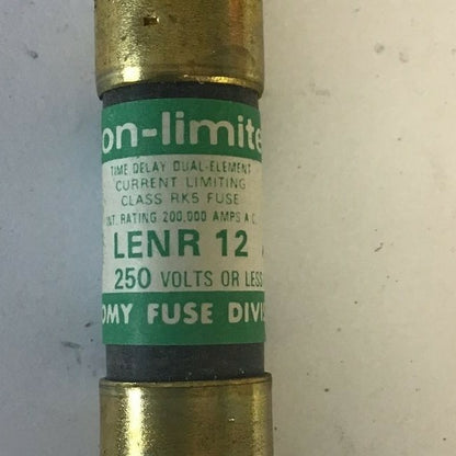 ECONOMY LENR 12 FUSE CLASS RK5 ECON-LIMITER 250VAC 12A ***LOTOF10***