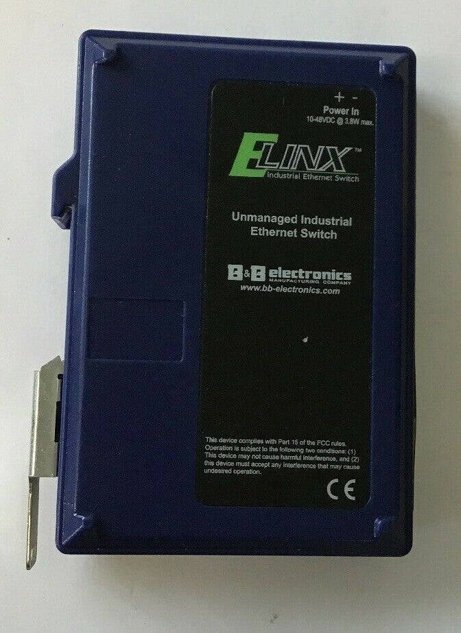 ELINX B&B ELECTRONICS EIR203 UNMANAGED INDUSTRIAL ETHERNET SWITCH 10-48VDC@3.8W