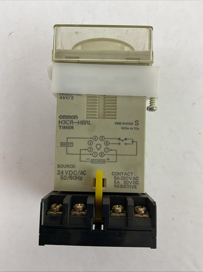 OMRON H3CR-H8RL TIME DELAY RELAY 24VDC/AC 50/60HZ P2CF-08 RELAY SOCKET