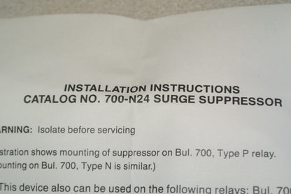 ALLEN-BRADLEY 700-N24 / SURGE SUPPRESSOR / 150V MAX / NEW SURPLUS