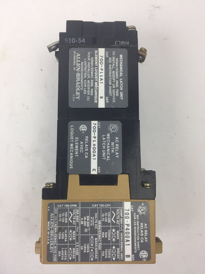 ALLEN BRADLEY 700-PL400A1 SER C AC RELAY 700-P400A1 700-PLLAI SER B PL236