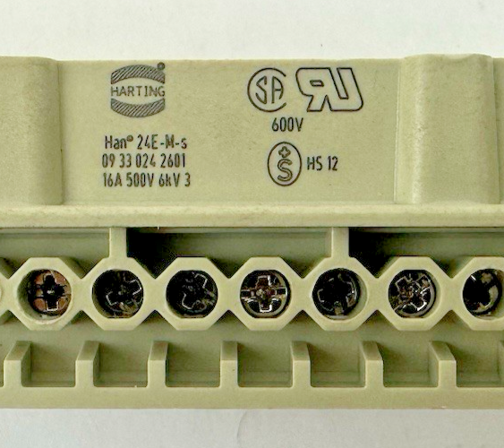 HARTING HAN 24E-M-S 0933024 PIN INDUSTRIAL MALE CONNECTOR 16 A 500 V