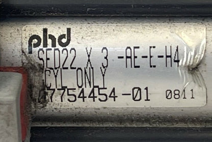 PHD SED22 X 3-AE-E PNEUMATIC SLIDE & CYLINDER SED22 X 3-AE-E-H4 CYLINDER