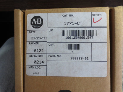 ALLEN-BRADLEY 1771-CT POWER SUPPLY CABLE, I/O CHASSIS CABLE for 1771-P4S