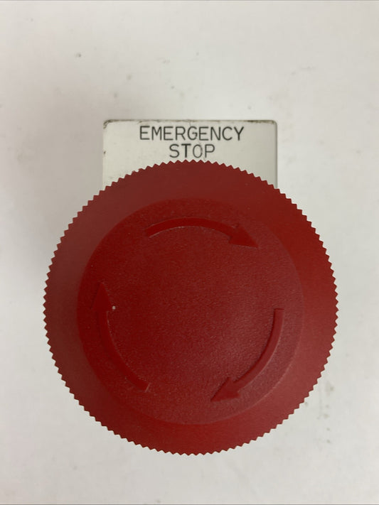 ALLEN BRADLEY 800H-FRXJT6A1 RED EMERGENCY PUSH BUTTON TWIST TO RELEASE SER F