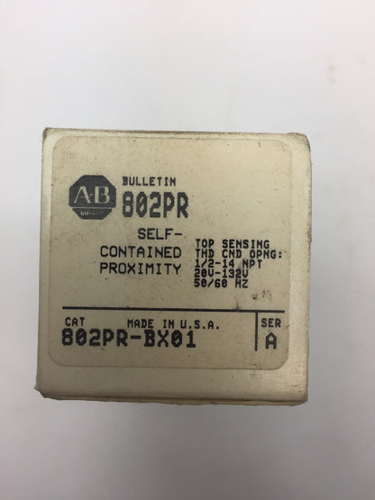 ALLEN BRADLEY 802PR-BX01 SELF-CONTAINED PROXIMITY 20V-132V 50/60HZ *NEW*