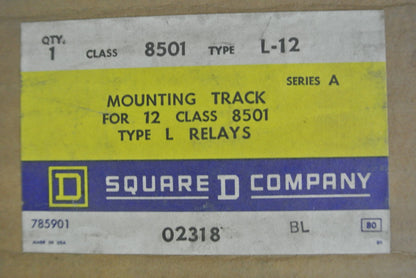 SQUARE D 8501 L-12, Ser. A - MOUNTING TRACK for 12 TYPE L RELAYS - NEW SURPLUS