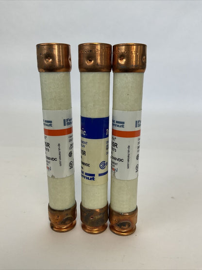 FERRAZ SHAWMUT TRS15R 15A 600VAC 300VDC TRI-ONIC FUSE DUAL ELEMENT (LOT OF 3)