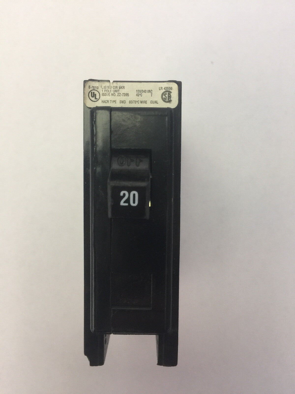 CUTLER HAMMER WESTINGHOUSE QBHW1020 CIRCUIT BREAKER 20A 120/240VAC 1P (LOT OF 4)