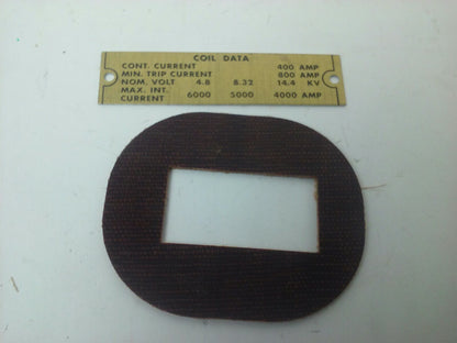 MCGRAW-EDISON COMPANY KA869R2-400 - 400AMP TRIP COIL ASSEMBLY WA-92B-2-400 AMP