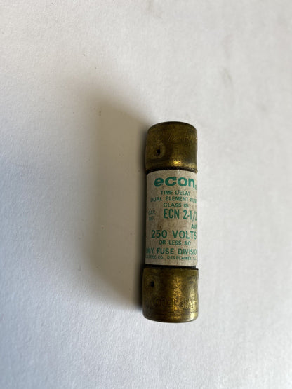 Economy Fuse ECN2 1/2 2 1/2A 250V Fuse "Lot of 5"
