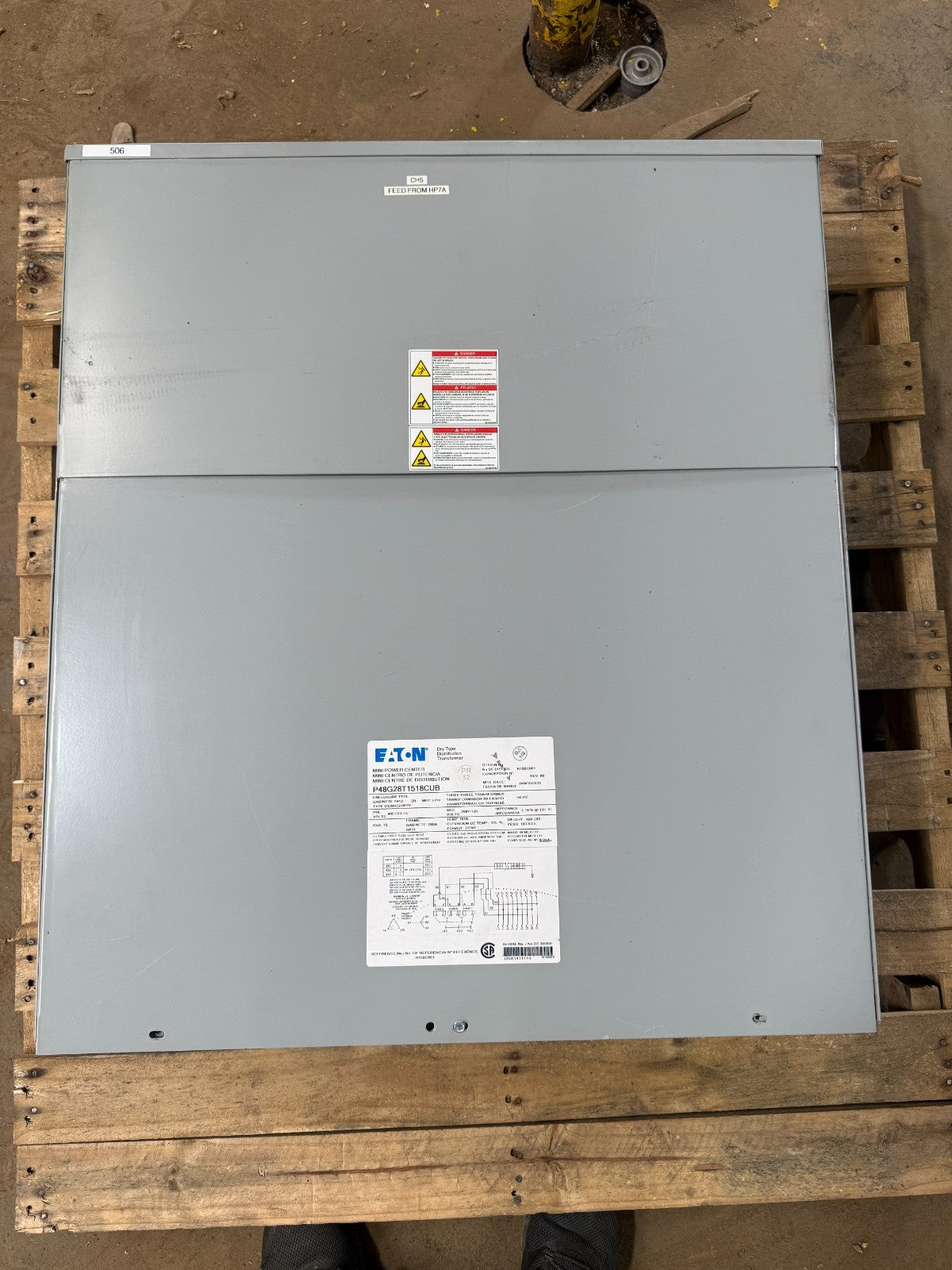MINI POWER CENTER P48G28T1518CUB PRI VOLTS 480 DELTA SEC VOLTS 208Y/120 15KVA