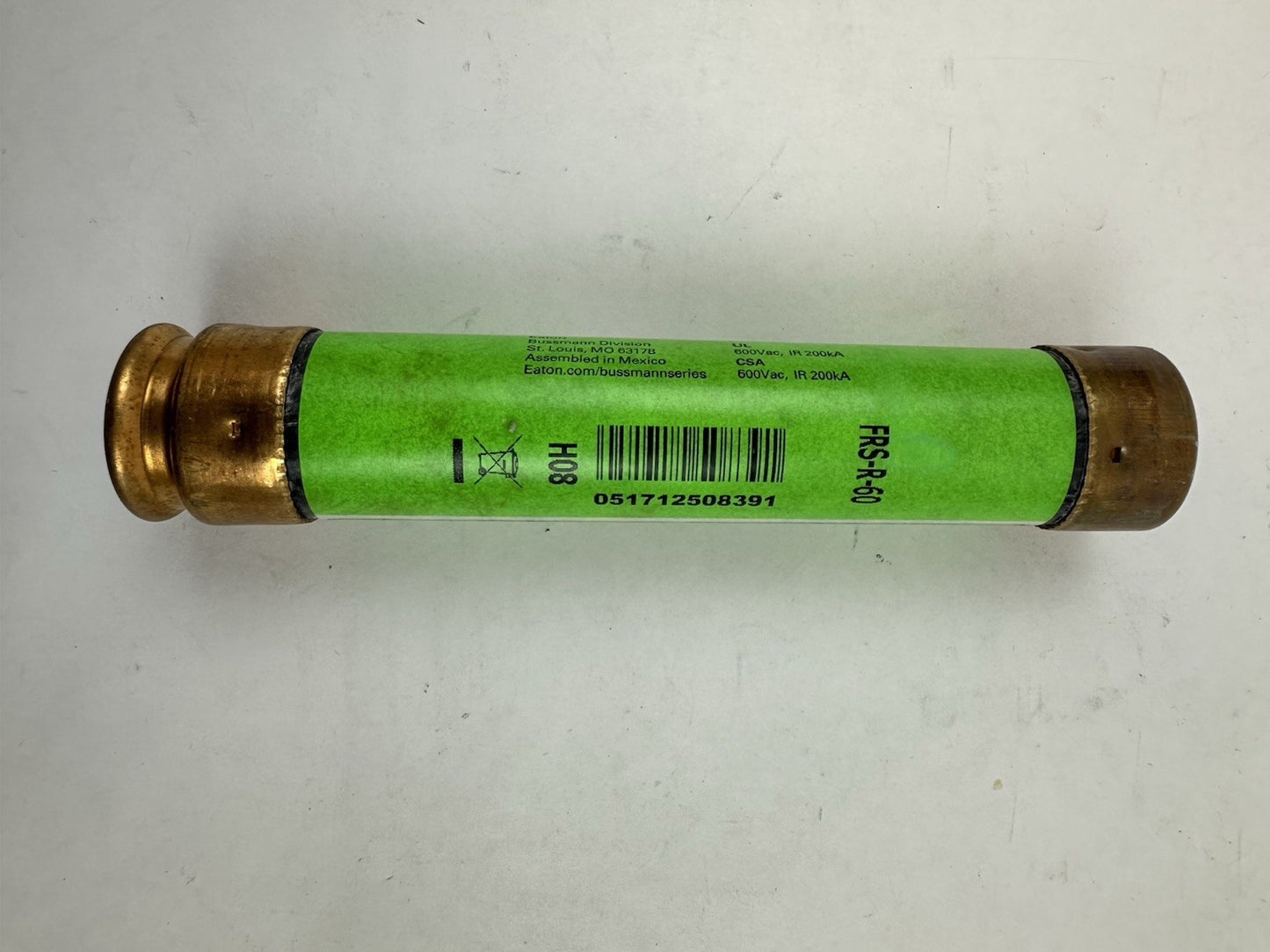 EATON BUSSMANN FRS-R-60 FUSE 60A 600VAC CLASS RK5 TIME DELAY LOT OF 3