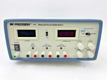 BK PRECISION - 1652 - 3 Output DC Digi Pwr Sply, (2)24V/500mA, (1)5V/4A, 120V