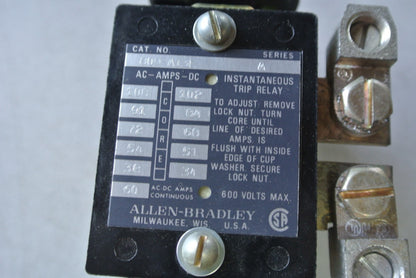 ALLEN-BRADLEY 809-A13E - INSTANTANEOUS TRIP CURRENT RELAY 60A  NEW SURPLUS