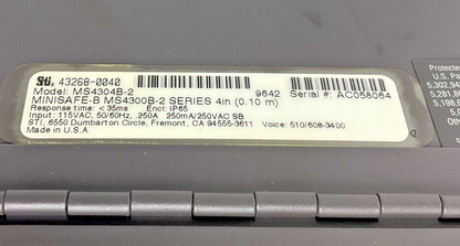 STI 43268-0040 LIGHT CURTAIN CONTROLLER MS4304B-2 115VAC 50/60HZ .250A