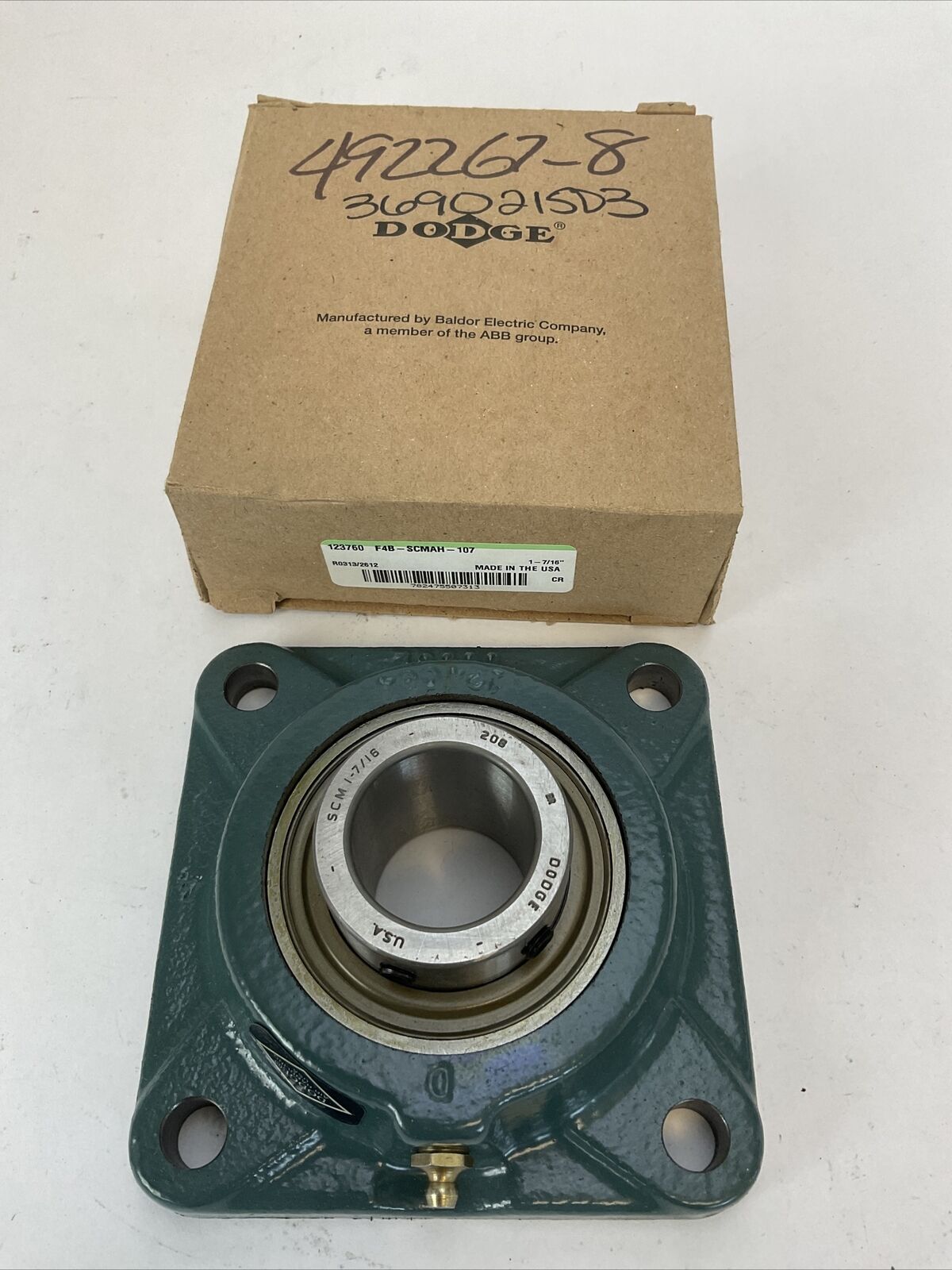 DODGE 123760 F4B-SCMAH-107 FLANGE BEARING 1-7/16"