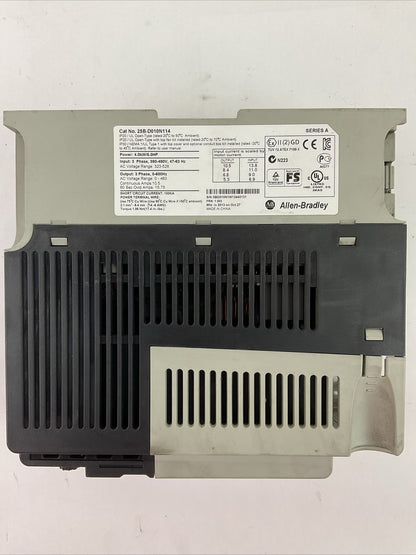 ALLEN BRADLEY 25B-D010N114 AC DRIVE FRN 1.003 SER A OUTPUT 0-460VAC