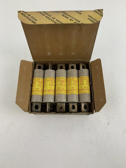 Economy Fuse RFS80 80A 600V Type-RF Fuse "Lot of 10"