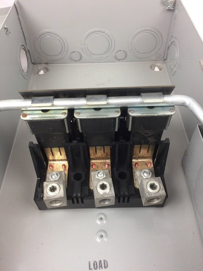 GOULD JU324 VACU-BREAK SWITCH WITH CLAMPMATIC  CONTACTS 200 AMPS 3 PHASE 240 VAC
