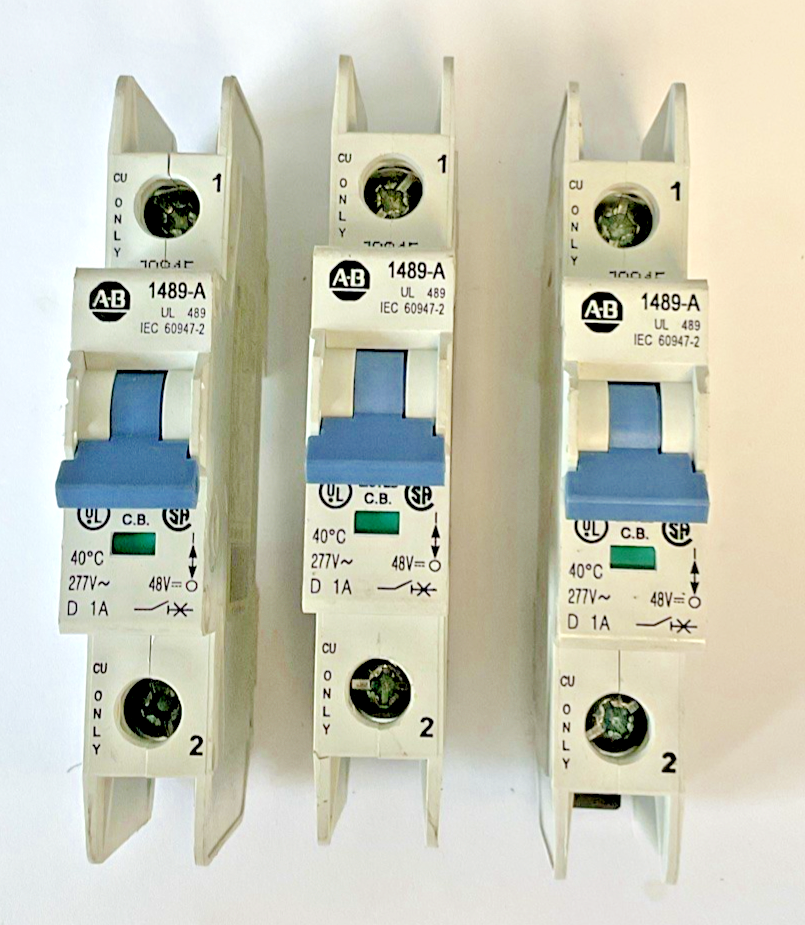 ALLEN BRADLEY 1489-A1D010 CIRCUIT BREAKER SER.A  ***LOTOF3***