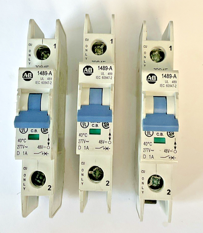 ALLEN BRADLEY 1489-A1D010 CIRCUIT BREAKER SER.A  ***LOTOF3***