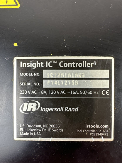 INGERSOLL RAND IC12M1A1AWS INSIGHT IC CONTROLLER 230VAC 8A 120VAC 16A 50/60HZ